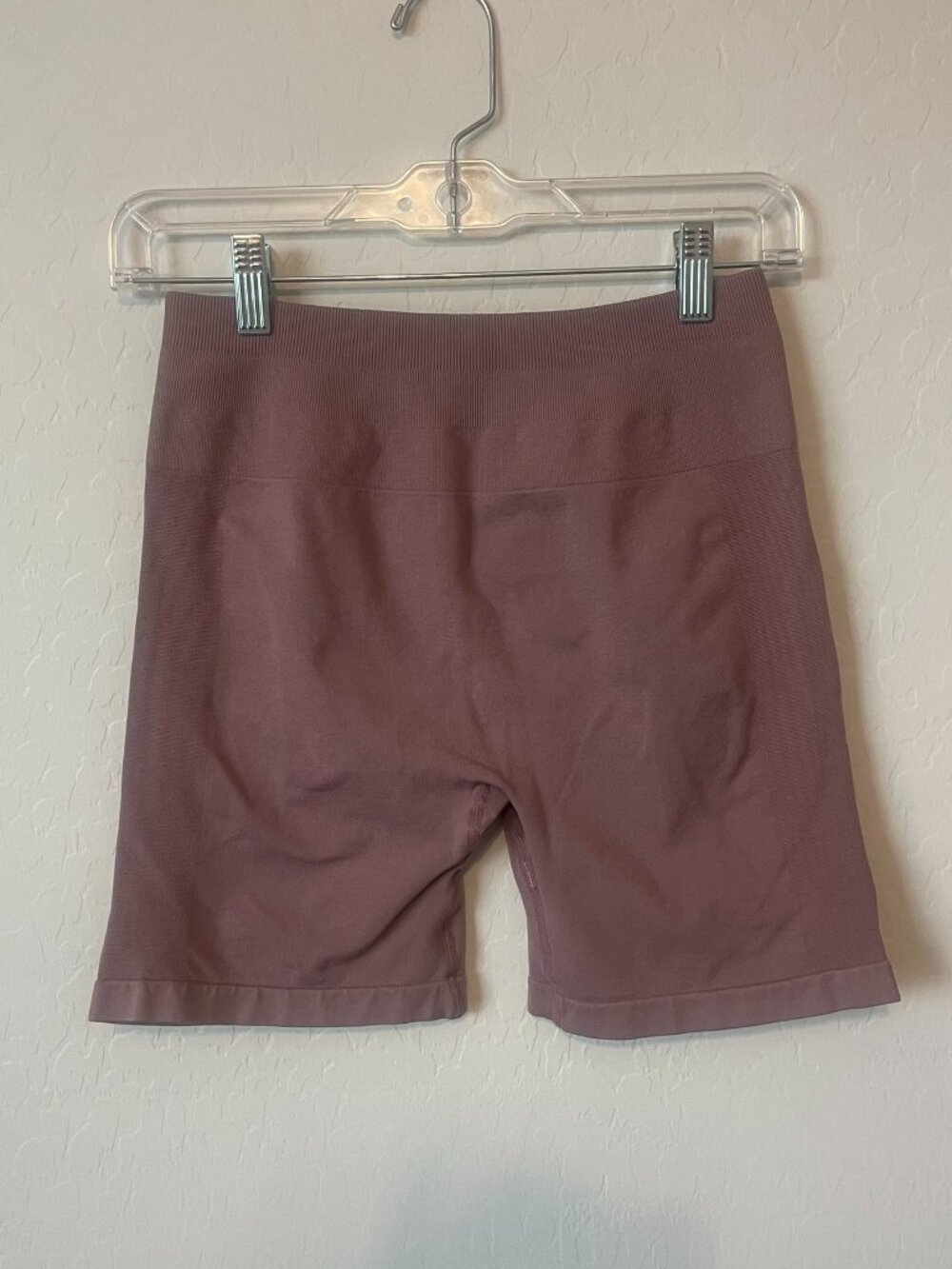 Aurola solid mauve biker shorts